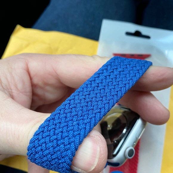 NEW BLUE Braided Solo Loop For Apple Watch - Picture 4 of 7